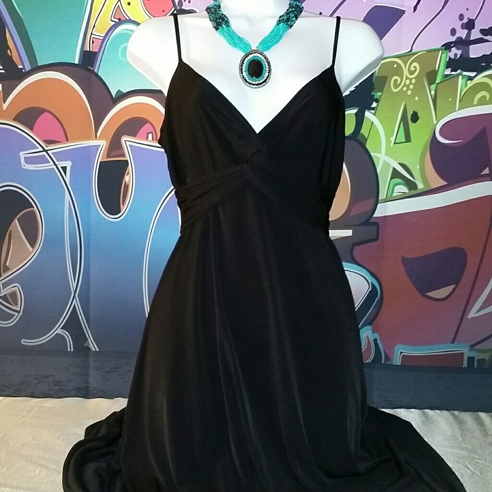 JS Collections Black Party Dress size 10 EUC